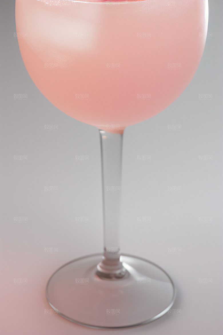 浅粉红色鸡尾酒杯法式浪漫的唯美壁纸