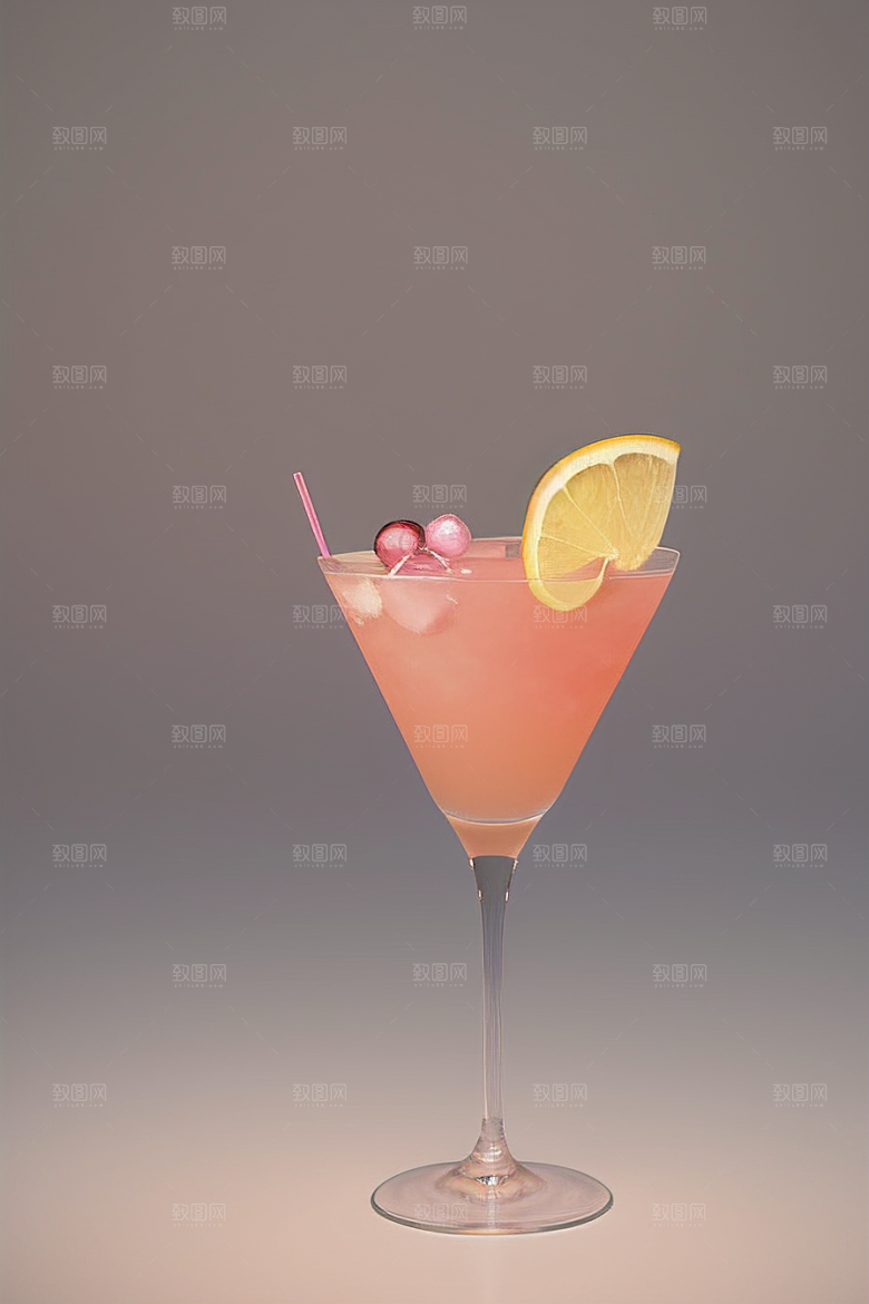 浅粉红色鸡尾酒杯法式浪漫的唯美壁纸