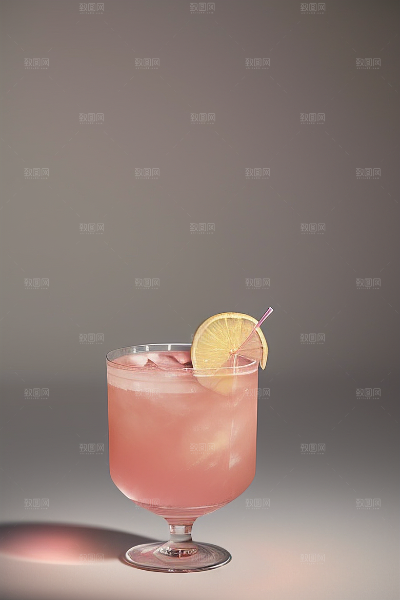 浅粉红色鸡尾酒杯法式浪漫的唯美壁纸