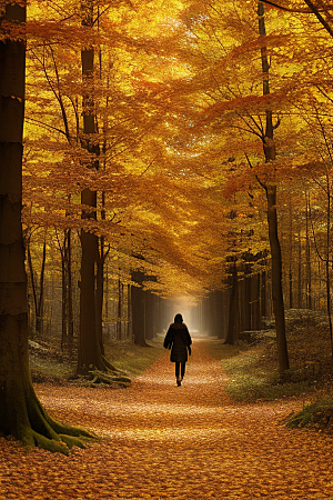 艺术气息浓厚的秋日森林之旅