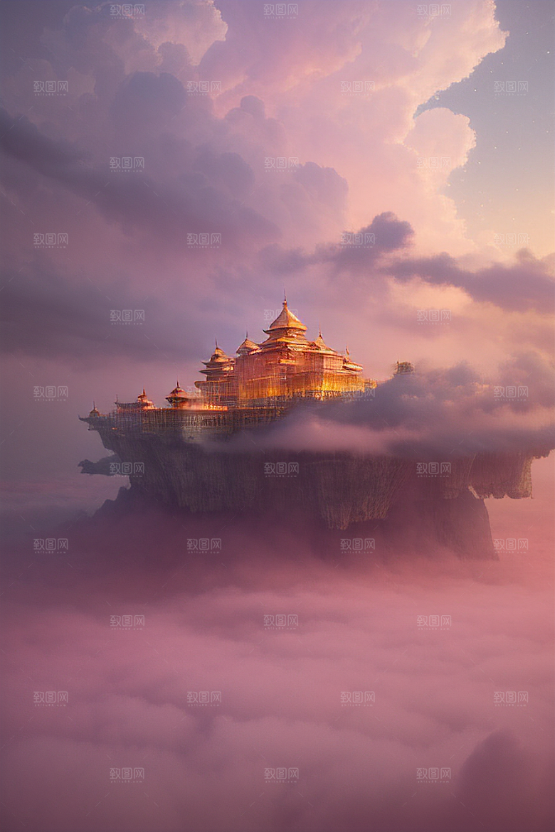 梦幻粉色玫瑰之海浩瀚视野中的绘画杰作