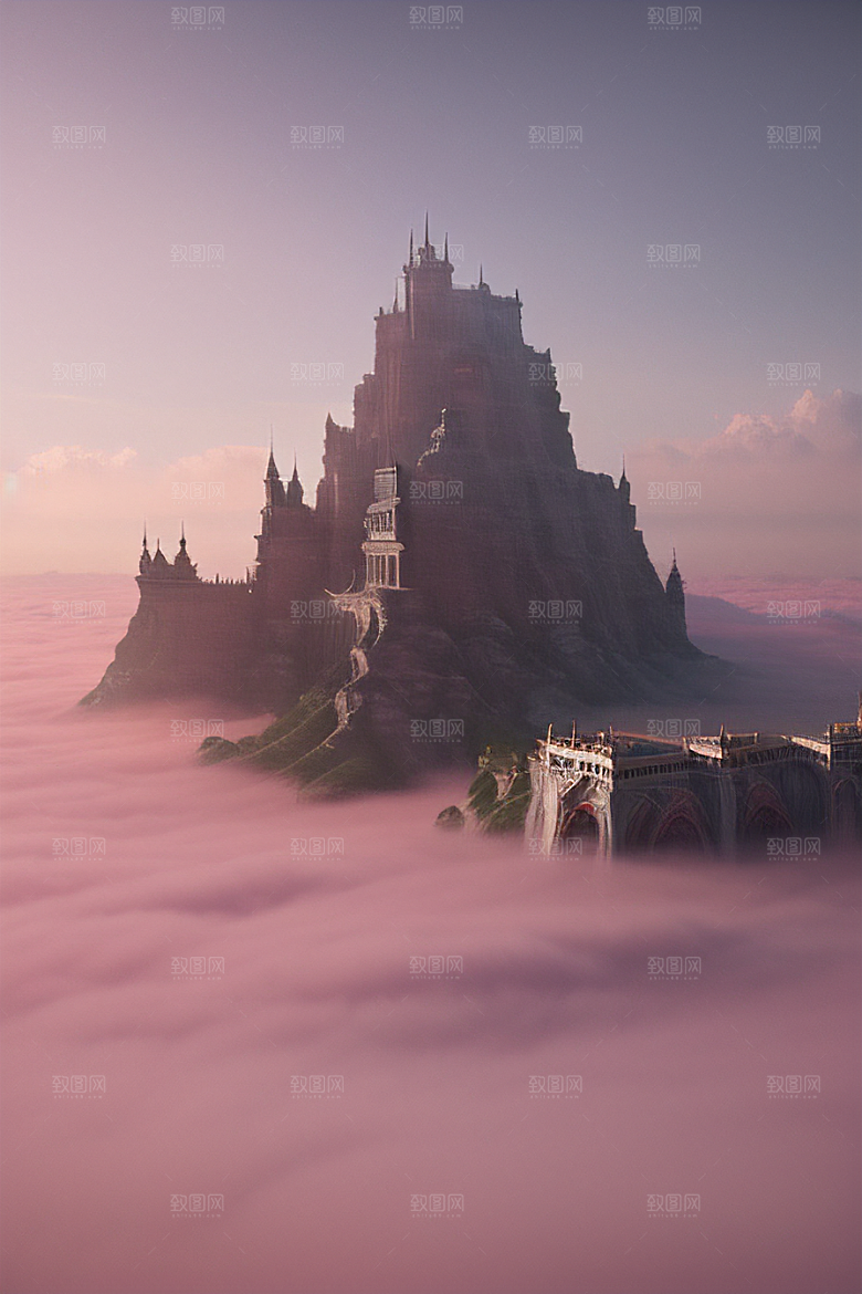 梦幻粉色玫瑰之海浩瀚视野中的绘画杰作