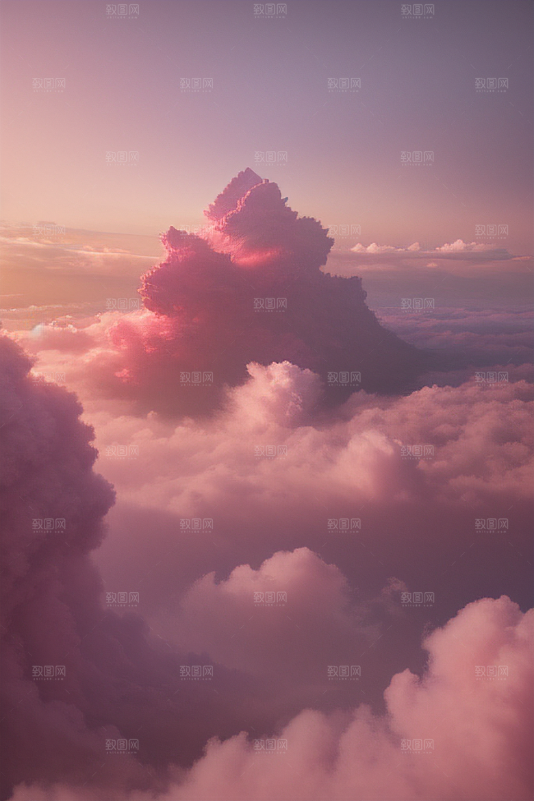 浩瀚壮丽的绘画云端中的三座绝美宫殿