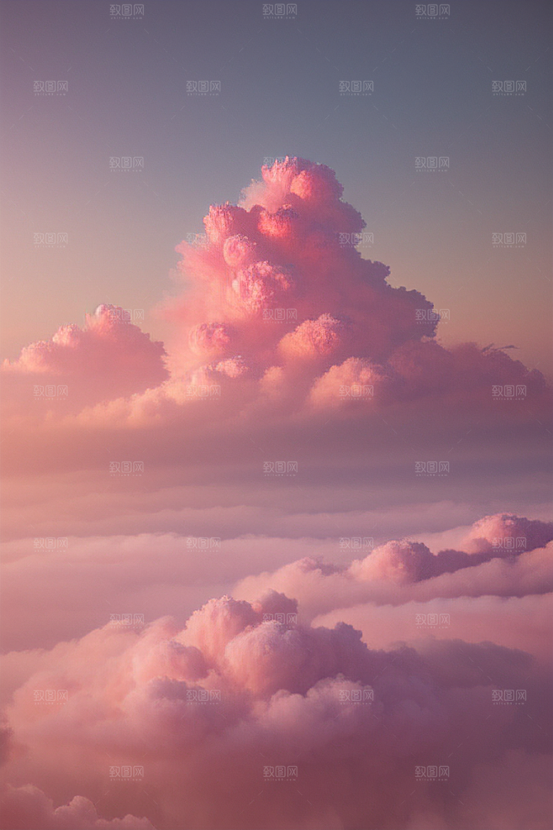 梦幻景象展现水流如瀑的壮丽云端宫殿