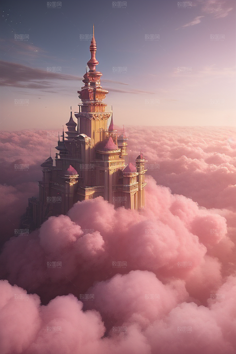浩瀚壮丽的绘画水流如瀑的梦幻景象
