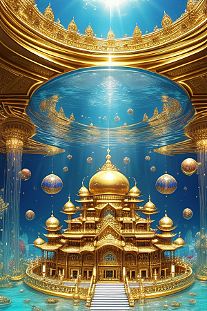 美丽豪华的金色宫殿探索