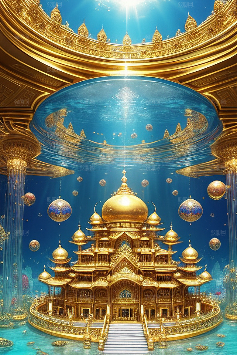 美丽豪华的金色宫殿探索