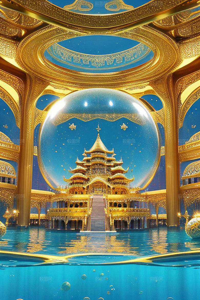 美丽豪华的金色宫殿探索