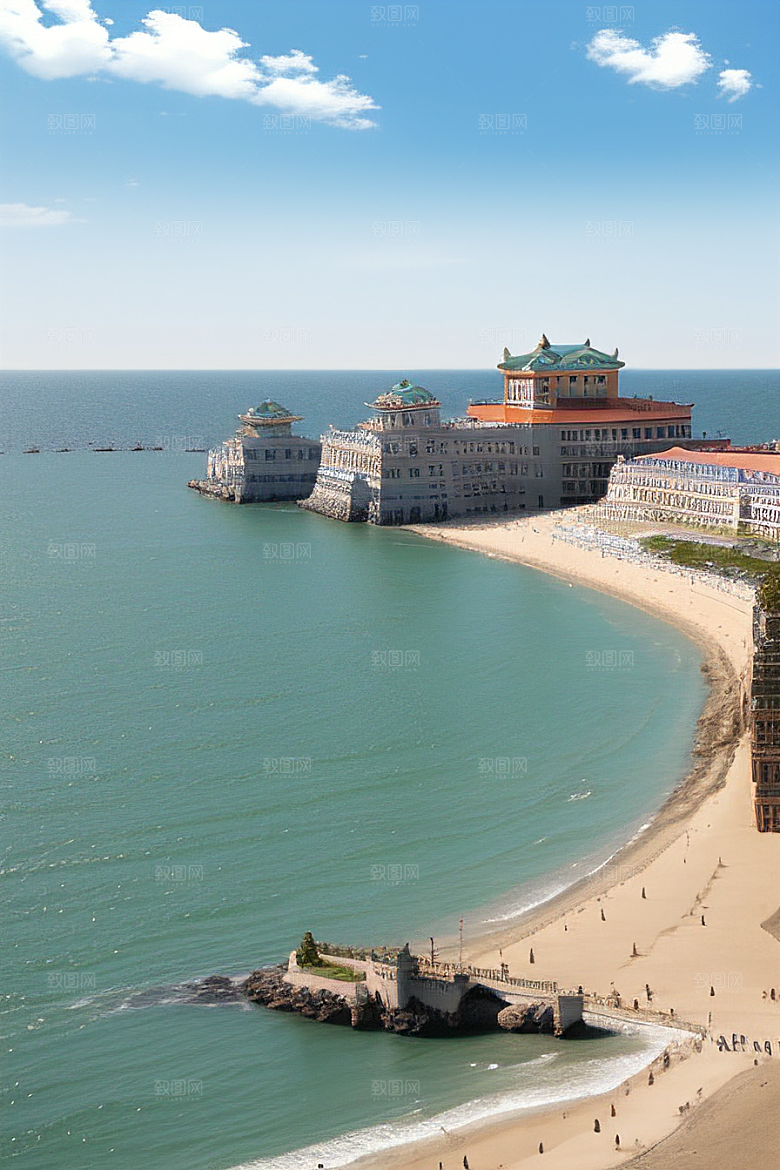 海滨宫殿的阳光美景