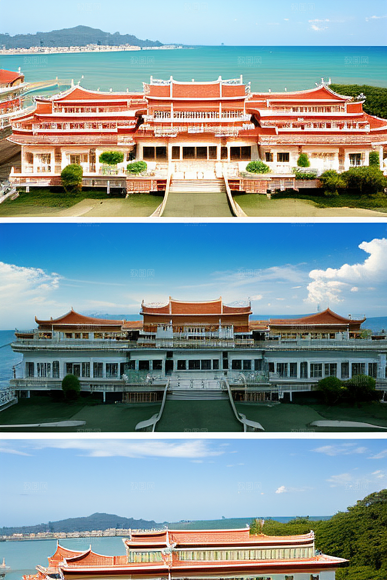 海滨宫殿的阳光美景