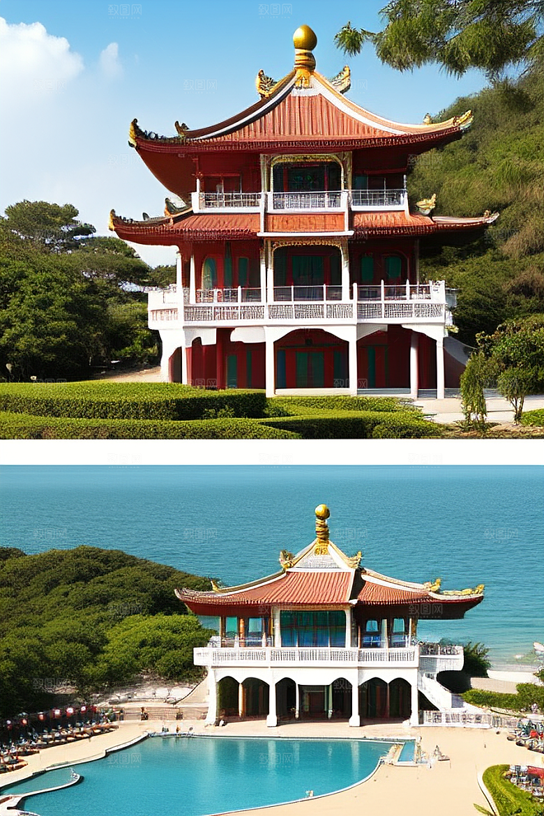 宜人海滨宫殿的阳光世界