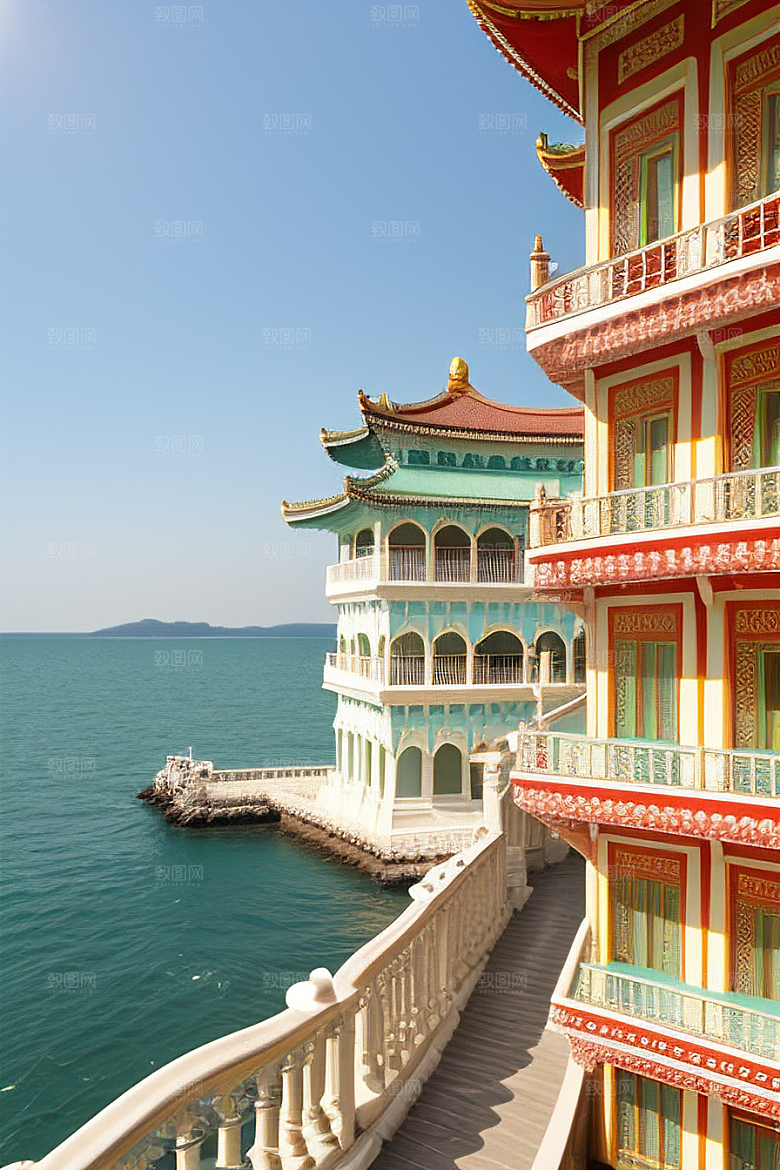 宜人海滨宫殿的阳光世界