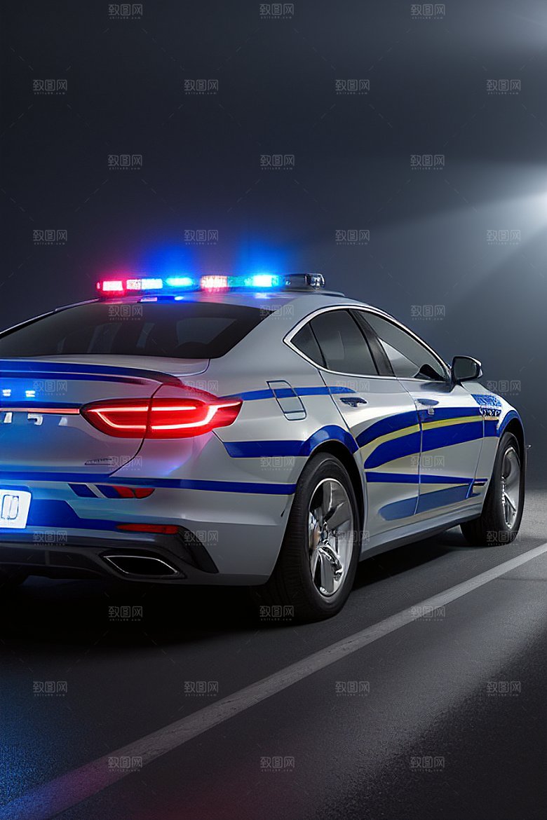 浅灰色警车的真实写照