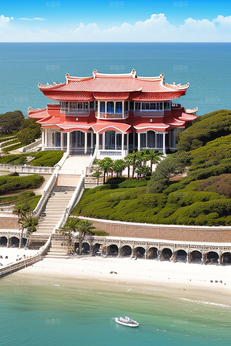 海滨宫殿的美丽景色