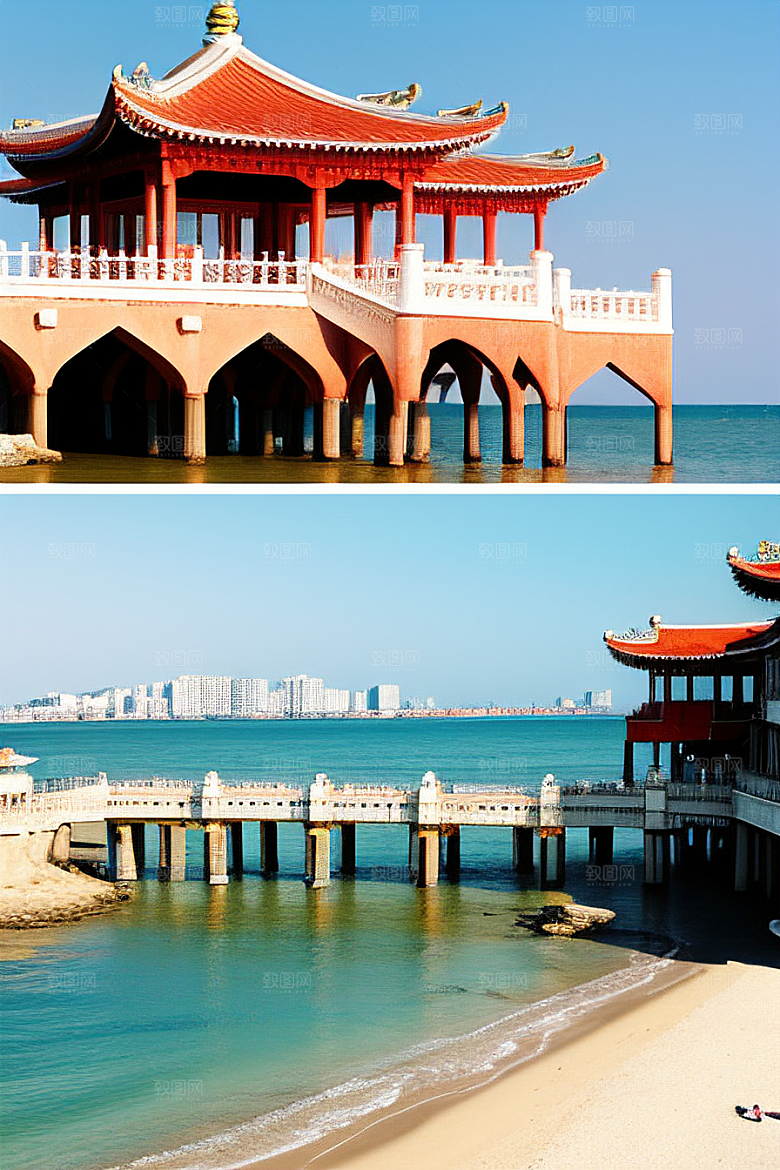 海滨宫殿的美丽景色