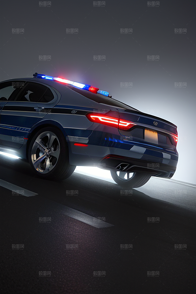 浅灰色警车的真实写照