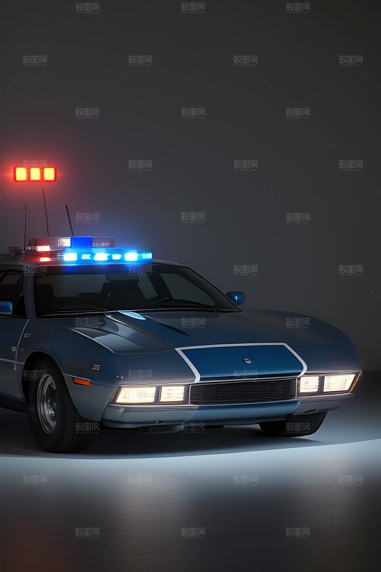 浅灰色警车的真实写照