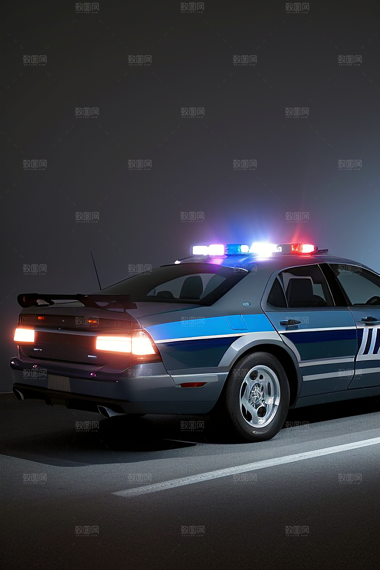 浅灰色警车的真实写照