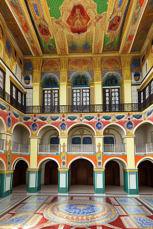 迷幻多彩瓷砖葡萄牙宫殿探险