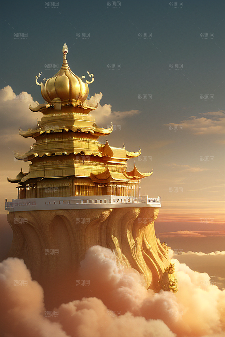 梦幻黄金超高清下的金龙宫殿