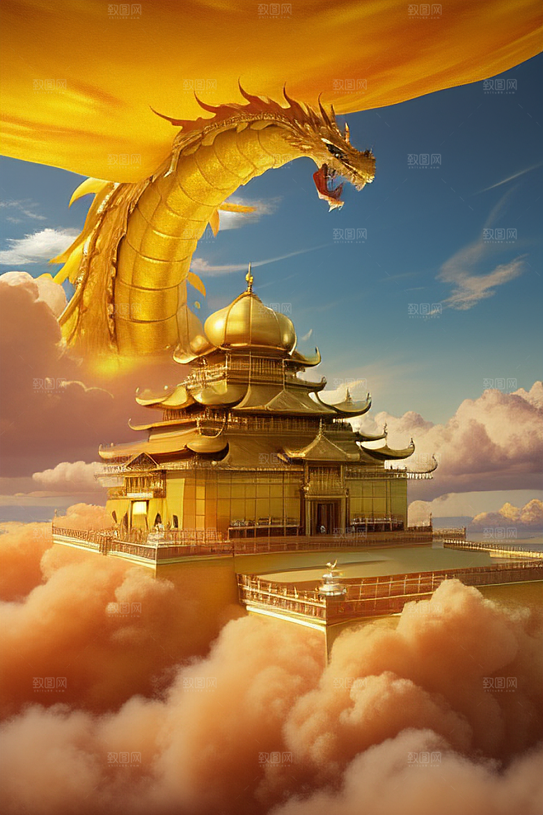 梦幻黄金超高清下的金龙宫殿