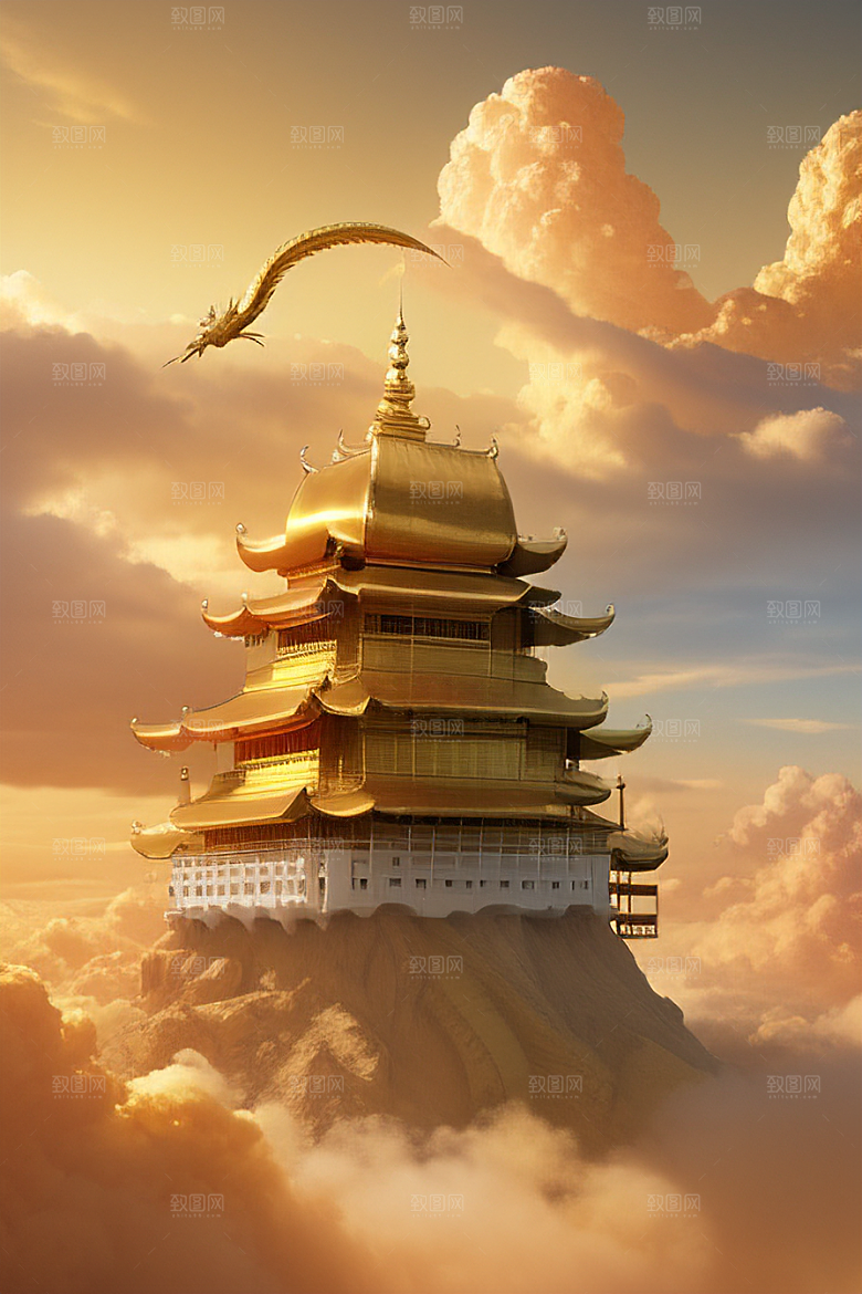 梦幻黄金超高清下的金龙宫殿