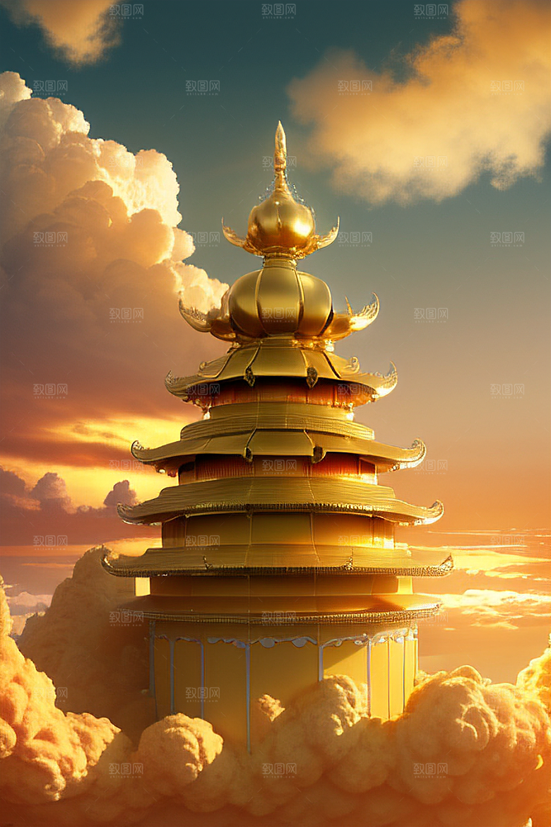 梦幻黄金超高清下的金龙宫殿