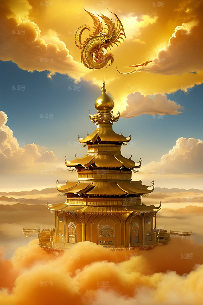 梦幻黄金超高清下的金龙宫殿
