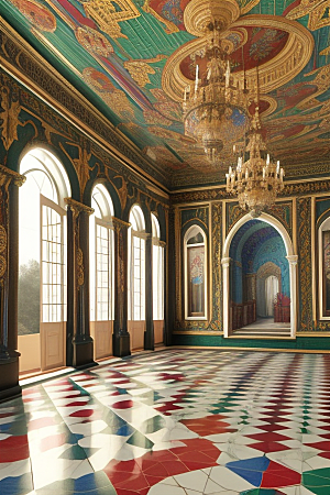 童话般的多彩瓷砖宫殿探索
