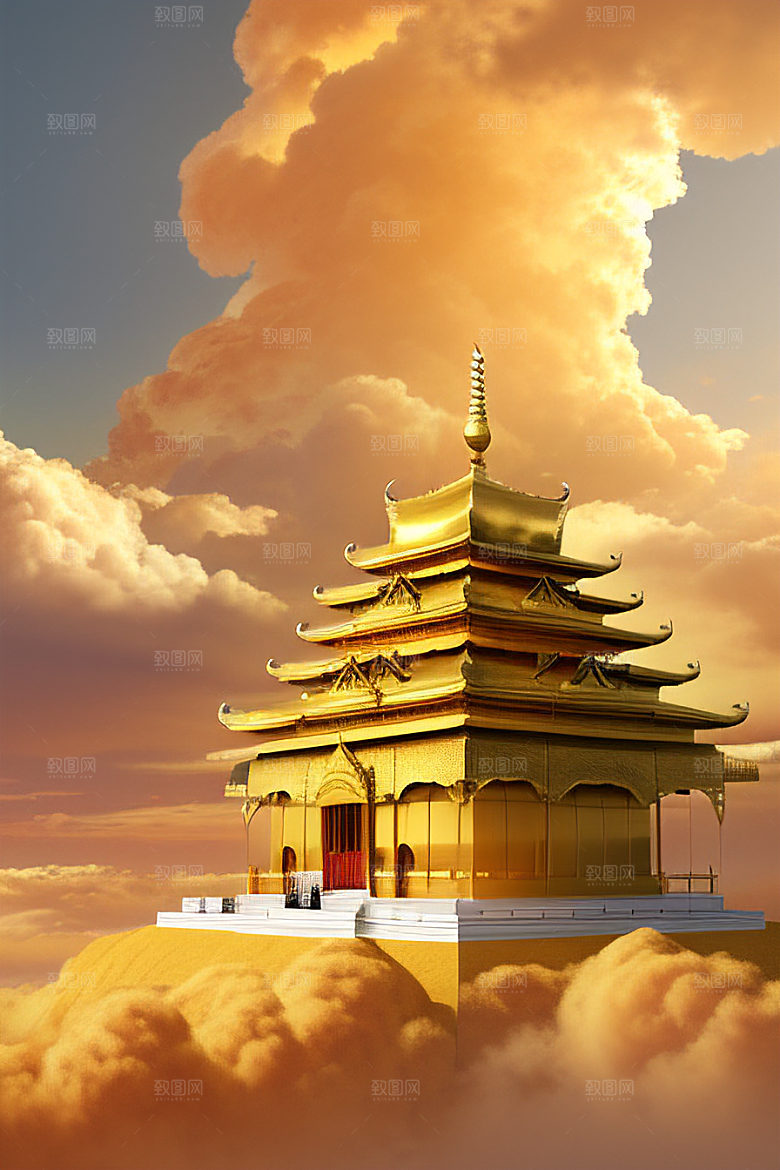 黄金世界超高清下的金龙宫殿