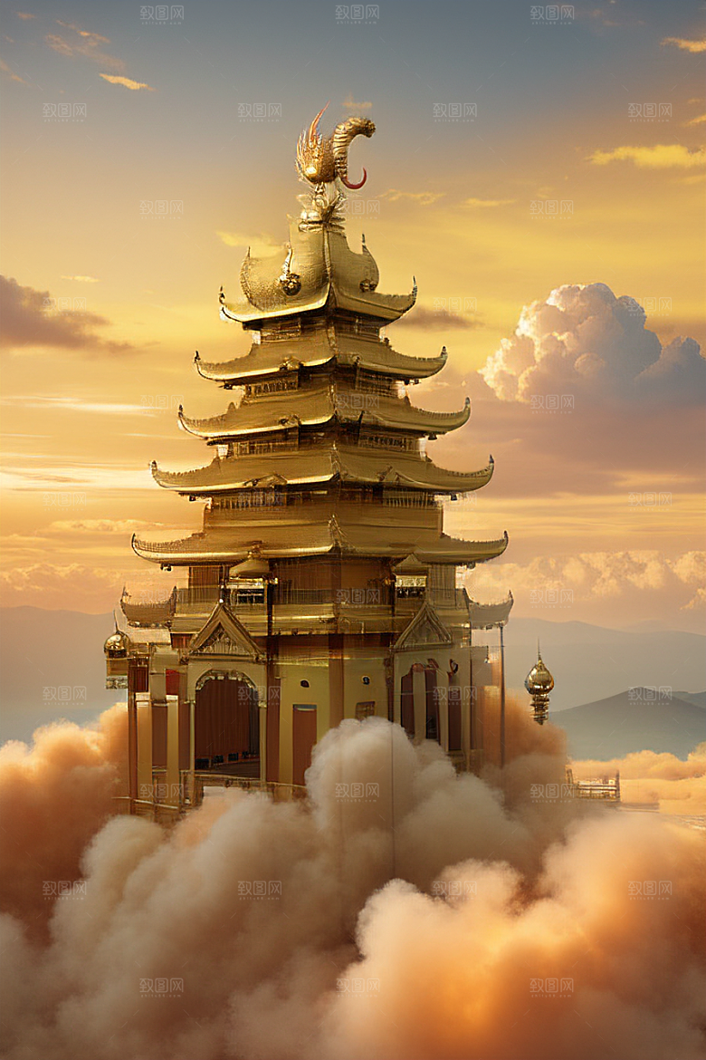 黄金世界超高清下的金龙宫殿
