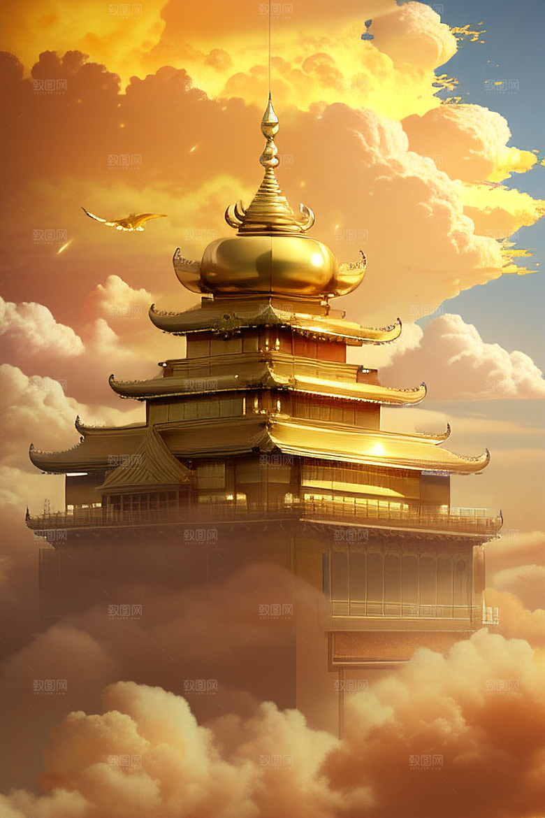 黄金世界超高清下的金龙宫殿