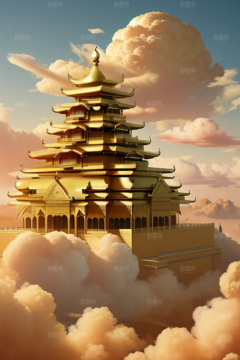 黄金世界超高清下的金龙宫殿