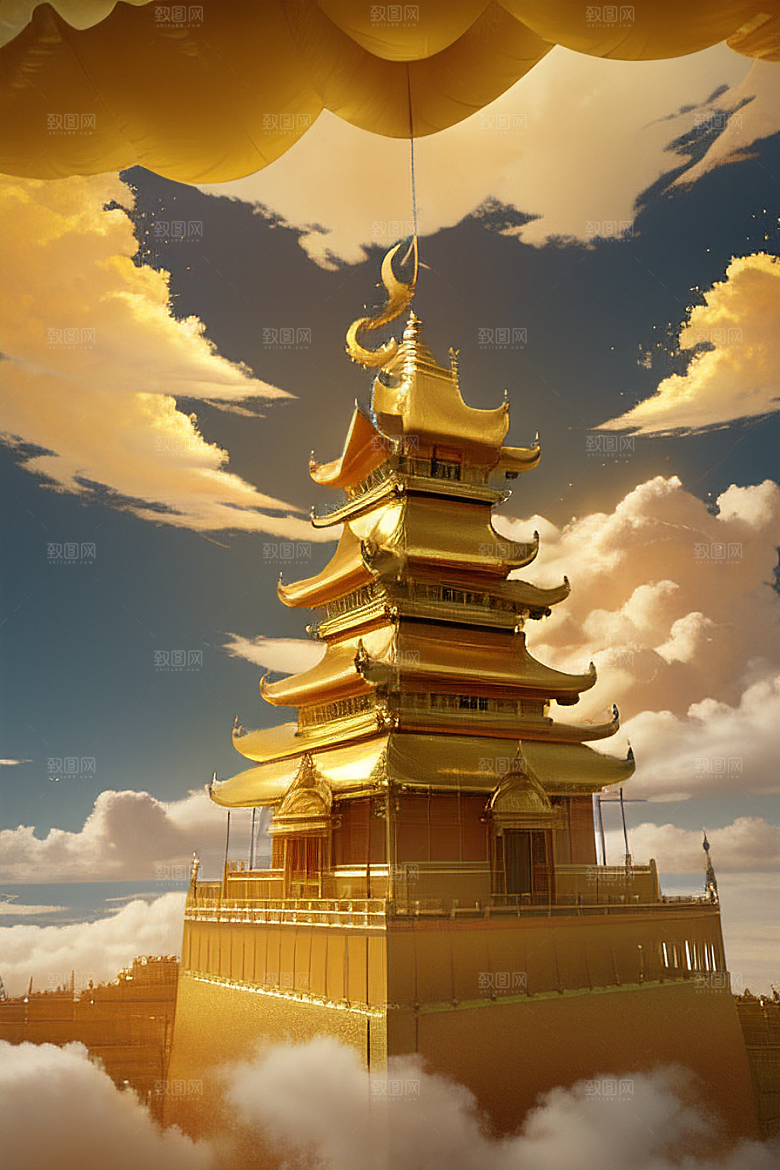 黄金世界超高清下的金龙宫殿