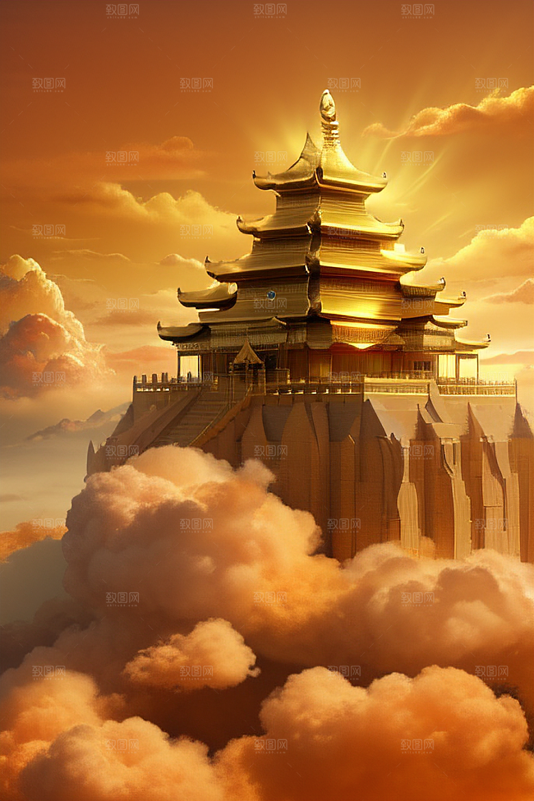 黄金世界超高清下的金龙宫殿