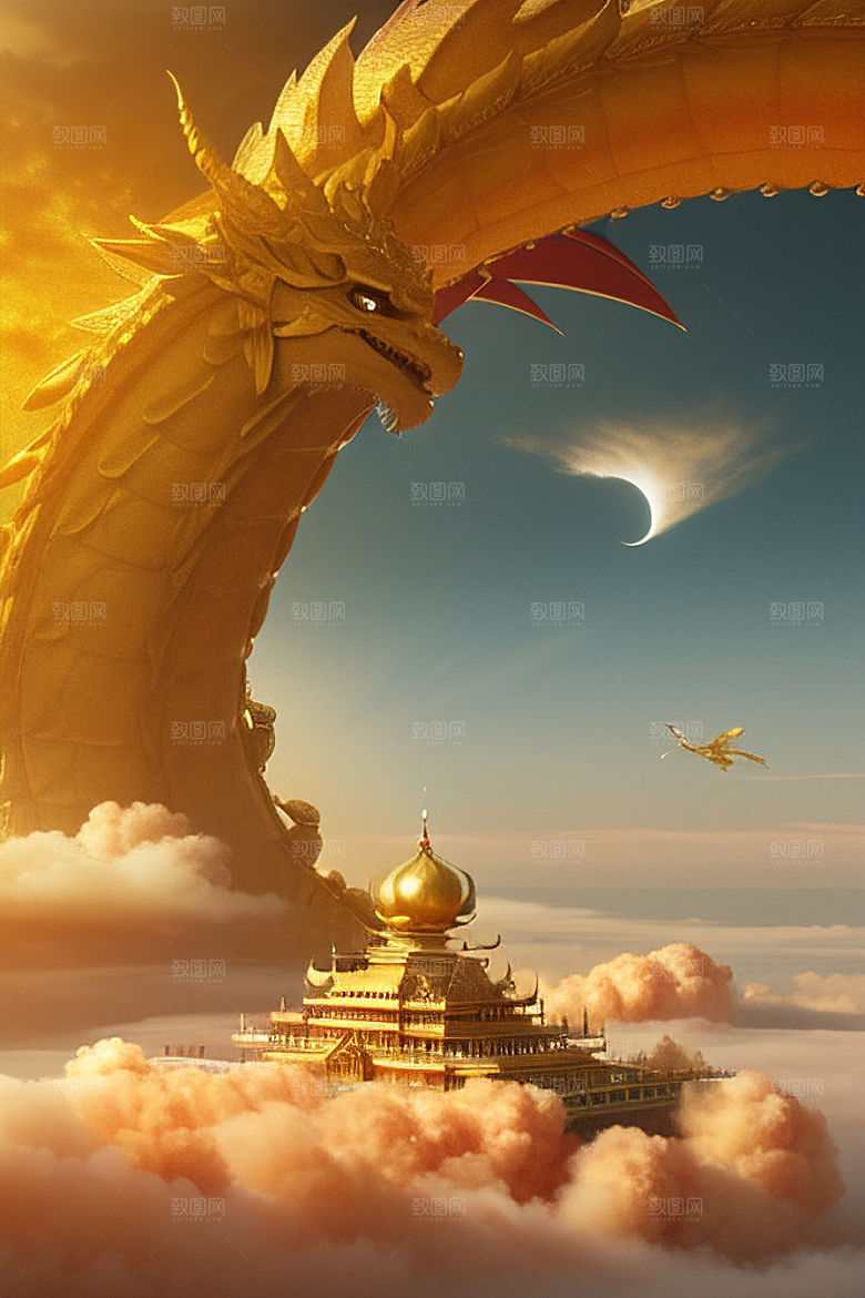 黄金世界超高清下的金龙宫殿