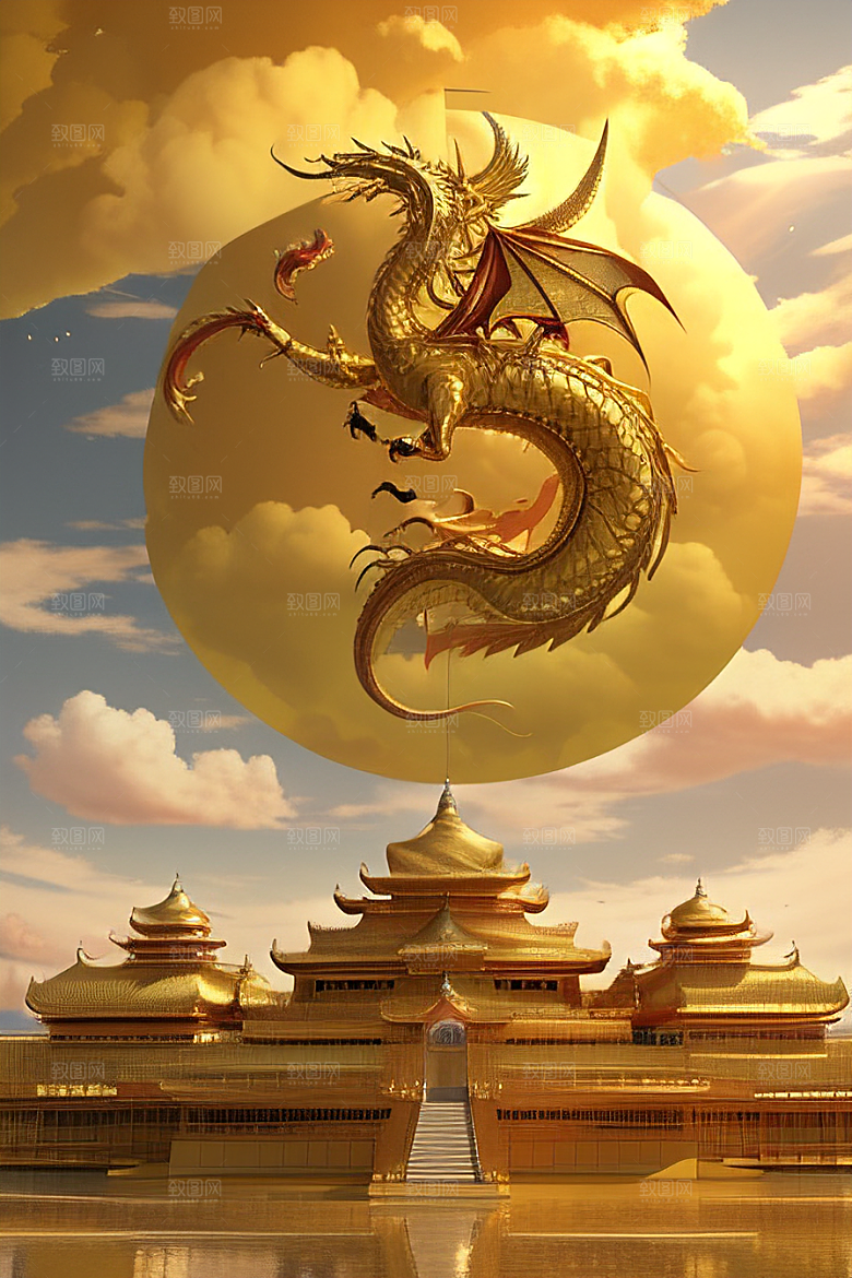 黄金世界超高清下的金龙宫殿
