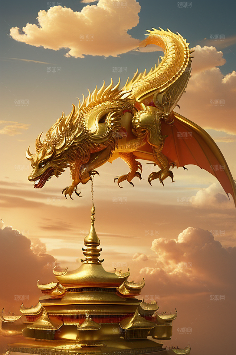 黄金仙境超逼真高清下的金色龙城