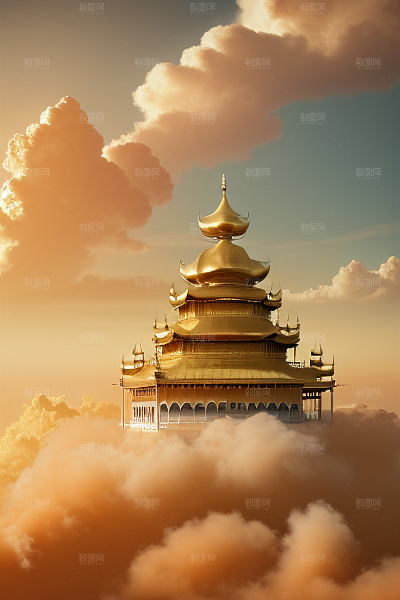 黄金仙境超逼真高清下的金色龙城