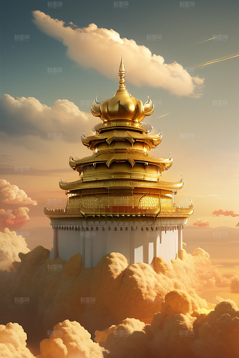 黄金仙境超逼真高清下的金色龙城