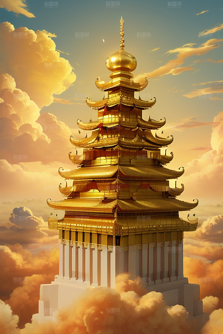 黄金仙境超逼真高清下的金色龙城