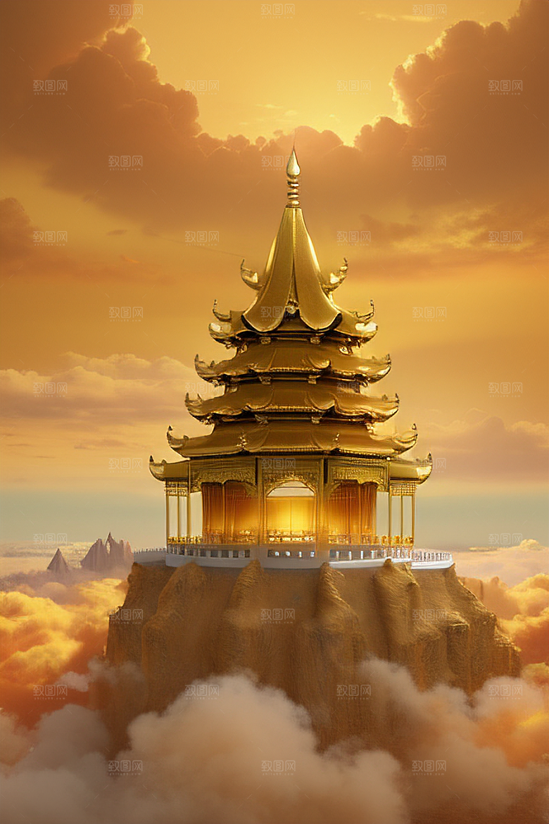 梦幻金色超真实高清下的黄金宫殿