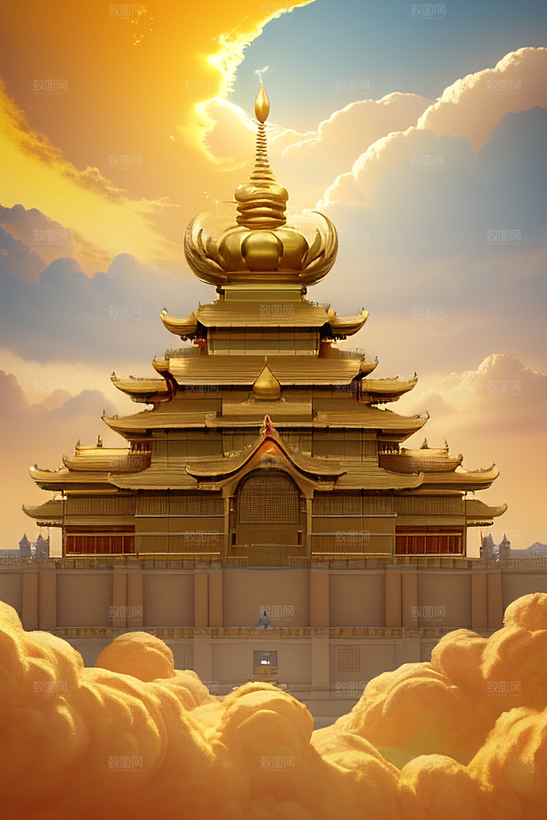 梦幻金色超真实高清下的黄金宫殿