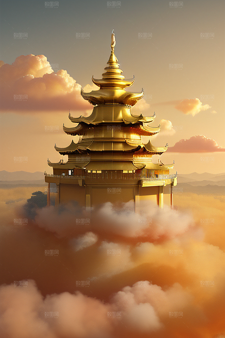 梦幻金色超真实高清下的黄金宫殿