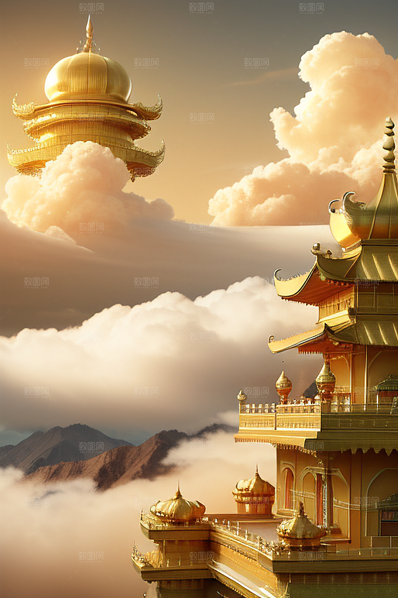 梦幻金色超真实高清下的黄金宫殿