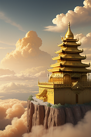梦幻黄金超高清下的金龙宫殿