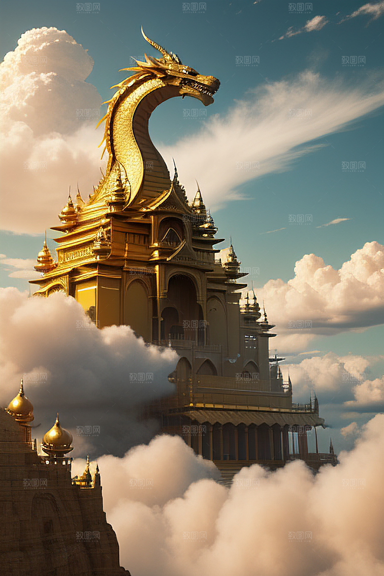 梦幻黄金超高清下的金龙宫殿