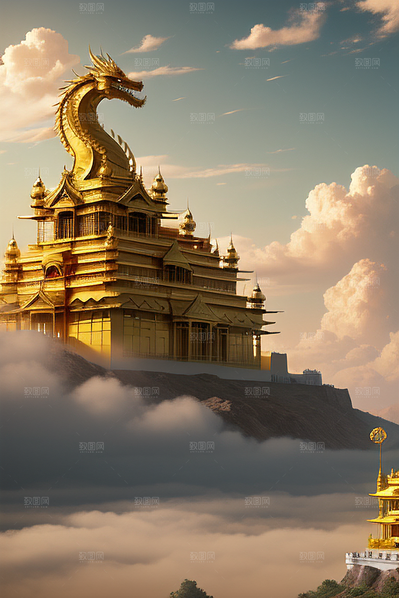 梦幻黄金超高清下的金龙宫殿