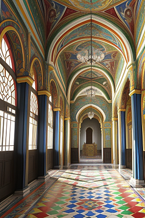 童话般的多彩瓷砖宫殿探索