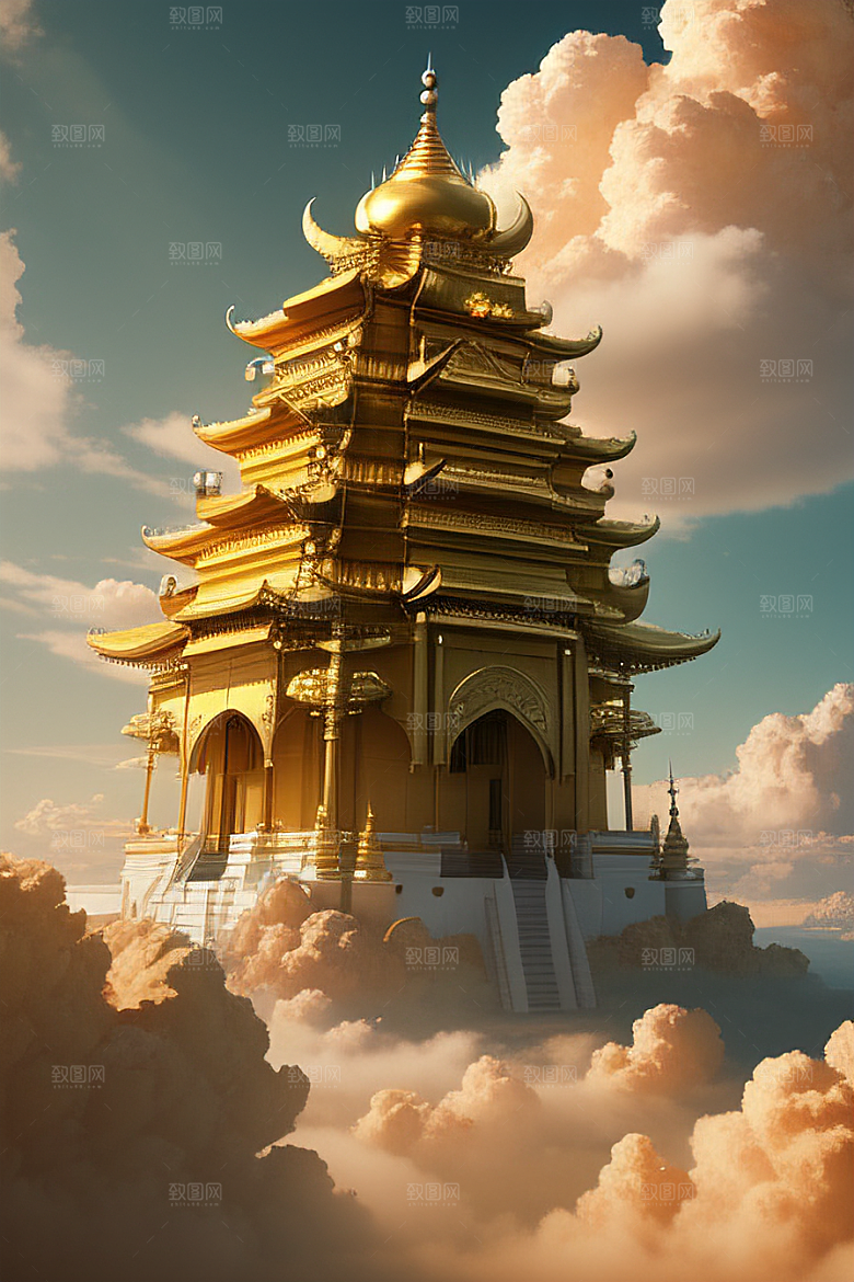 梦幻黄金超高清下的金龙宫殿